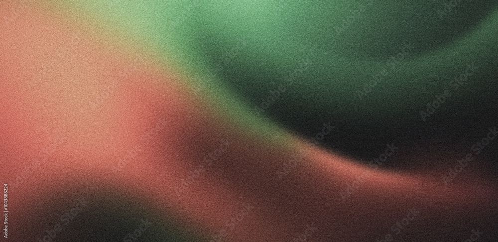 Aufkleber blending red and green gradient background creating smooth color transition