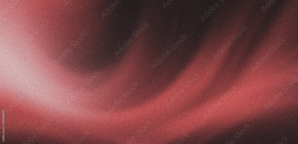 Poster grainy red gradient background is blending smoothly from black to white with a subtle vignette effec
