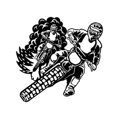 Motocross Racer, Enduro Motorcyclist - Motocross Racing - Dirt Bike Stencil Cut Files