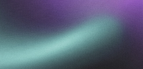 Obraz premium Elegant purple and turquoise gradient backdrop with contemporary elements and subtle grainy texture. Vibrant hues merge in a chic curved pattern