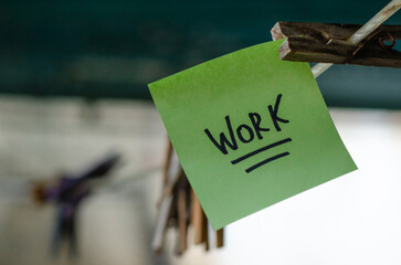 Motivational Word In A Green Square Paper Outdoor Composition