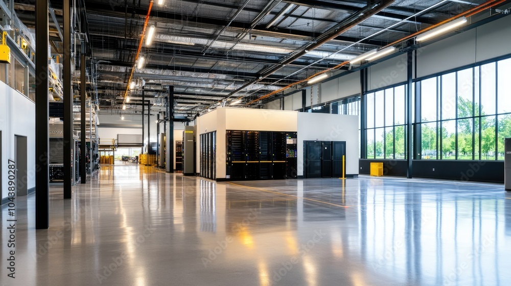 Aufkleber modern data center with efficient cooling solutions