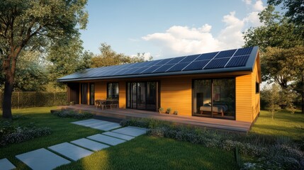 Sustainable Modern House Design: Eco-Friendly Home with Solar Panels