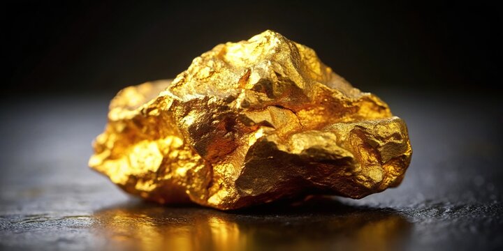 raw untouched gold nugget symbolizing wealth and preciousness