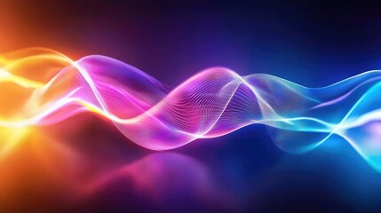 Fototapeta premium Colorful Waves in Electromagnetic Spectrum Visualization