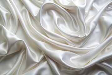 Obraz premium realistic abstract white silk background with satin texture