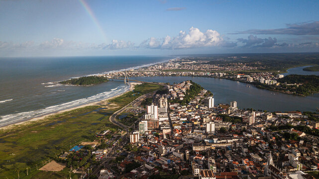 Aerial View of Ilh&eacute;us, Bahia, Brasil