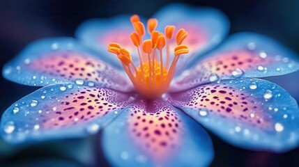 Fototapeta premium macro closeup of a vibrant flower creating an abstract background with vivid colors and intricate details evoking a sense of beauty and creativity in nature