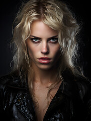 Fototapeta premium portrait of a angry woman, angry woman portrait
