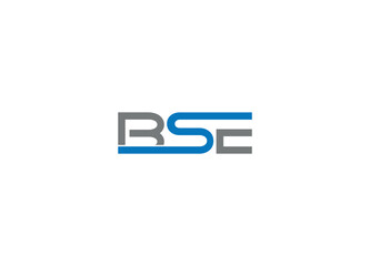 Fototapeta premium Letter BSE logo design Initial vector Custom brand logo template