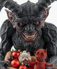 Obraz premium Krampus in Christmas Traditions: Illustration Series 10 of 178