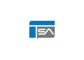 Fototapeta premium letter TSA logo design Initial vector Custom brand logo template