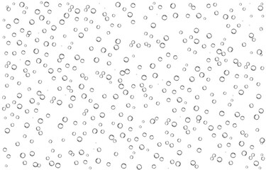 Oxygen air bubbles  flow  in water on white  background.
