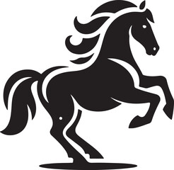 horse icon silhouette vector design with white background