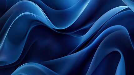Obraz premium Abstract blue flowing wavy lines background.