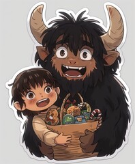 Krampus in Christmas Traditions: Illustration Series 57 of 178