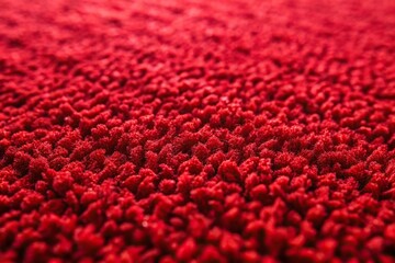 red carpet abstract background texture in extreme close-up