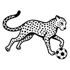 Fototapeta premium leopard soccer ball
