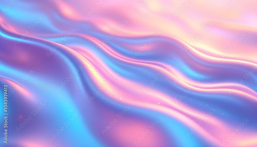 Poster Pink and blue abstract illustration for template background banner color gradient colorful multicolor mix iridescent. New Smooth and blurry colorful gradient mesh background. Modern bright colors.