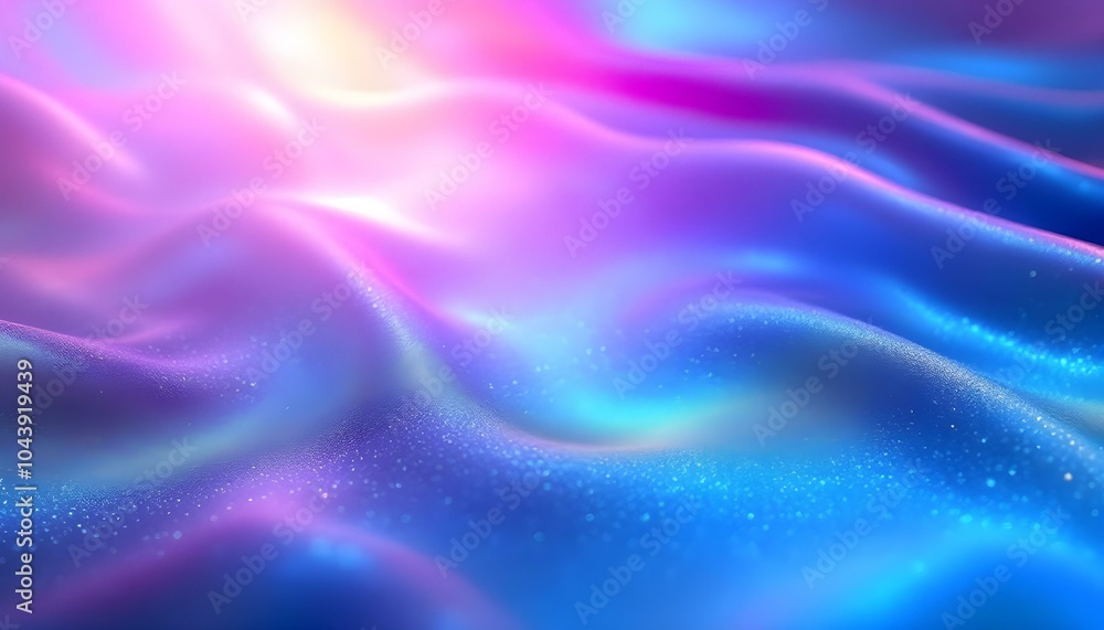 Poster Pink and blue abstract illustration for template background banner color gradient colorful multicolor mix iridescent. New Smooth and blurry colorful gradient mesh background. Modern bright colors.