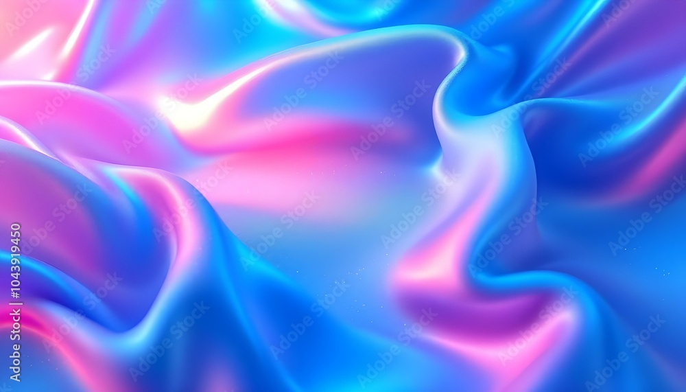 Poster Pink and blue abstract illustration for template background banner color gradient colorful multicolor mix iridescent. New Smooth and blurry colorful gradient mesh background. Modern bright colors.
