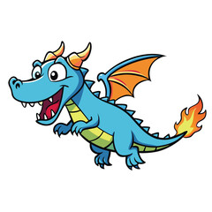 illustration of cartoon dragon