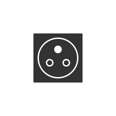 Electrical socket icon. Power plug symbol modern, simple, vector, icon for website design, mobile app, ui. Vector Illustration