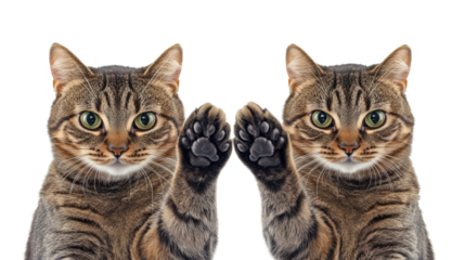 Cats Performing High Fives in a Playful and Charming Display Generative AI
