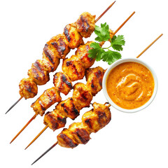 Chicken Satay, skewered chicken served with rich peanut sauce, a flavorful dish perfect for gatherings and culinary exploration