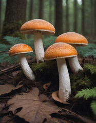 mushrooms in the forest