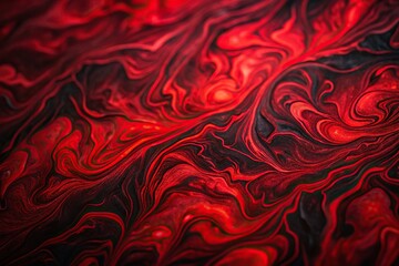 red marbling pattern on black background with eerie and scary atmosphere