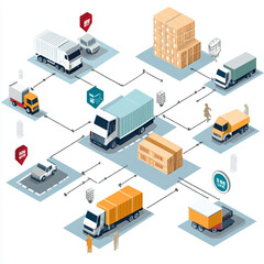 Obraz premium logistics of a city