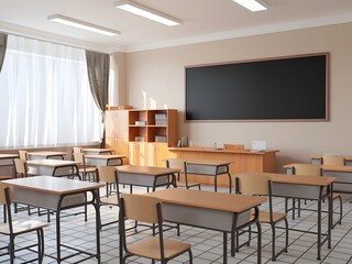 interior of a classroom