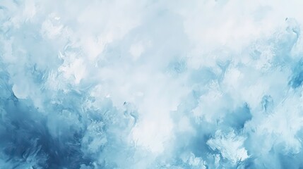 Abstract blue watercolor background with soft, cloudy texture.