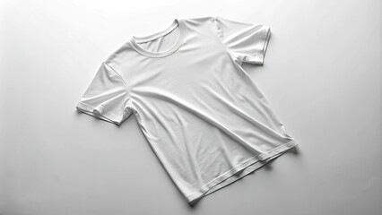 Isolated White T-Shirt on Clean Background for Fashion and Apparel Concepts