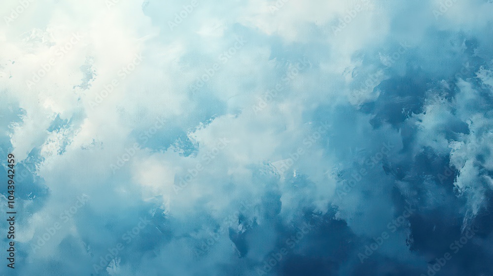 Poster an abstract background of blue and white clouds with a soft focus and a light blue sky.