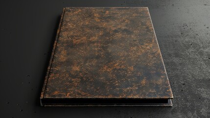Old Rusty Book on Dark Background.