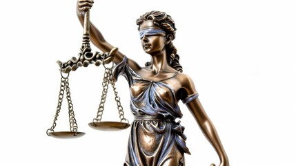 Fototapeta premium Lady Justice Statue: Symbol of Law and Fairness