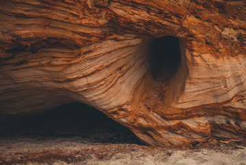 Magnificent pattern created by nature in the rock