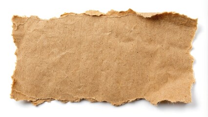 Close-up torn paper isolated on white background