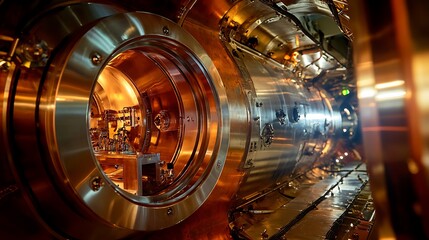 Inside View of a Nuclear Reactor's Core.