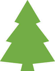 Christmas tree icon. Christmas green tree illustration with star. Christmas tree vector illustration, Tree vector art, xmas tree silhouette, Christmas vector icon.