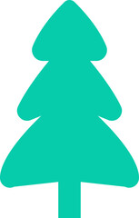 Fototapeta premium Christmas tree icon. Christmas green tree illustration with star. Christmas tree vector illustration, Tree vector art, xmas tree silhouette, Christmas vector icon.