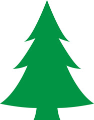 Obraz premium Christmas tree icon. Christmas green tree illustration with star. Christmas tree vector illustration, Tree vector art, xmas tree silhouette, Christmas vector icon.