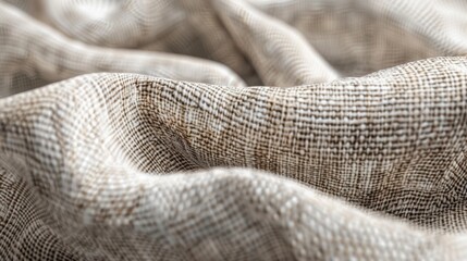 Fototapeta premium Close Up of Beige Fabric Texture