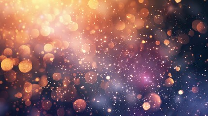 Fototapeta premium Abstract Sparkling Lights Background: Festive Mood and Warm Glow