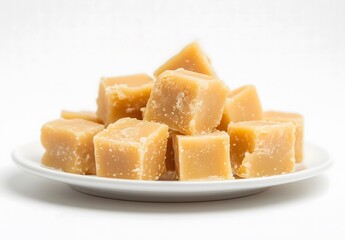 Elegant Close-Up of Ginger Fudge on a Plate Perfect for Product Banners, Covers, and Social Media Marketing