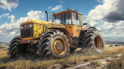 Obraz premium Service for repair and maintenance of agricultural machines.