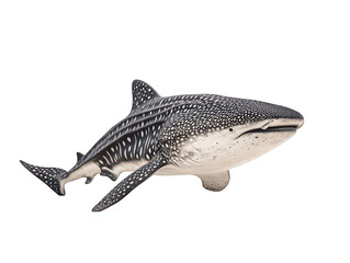 A majestic whale shark with striking patterns swims gracefully in the open ocean, showcasing its unique size and gentle nature.