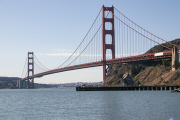 Golden Gate Bridge vom Aussichtspunkt bei Fort Baker